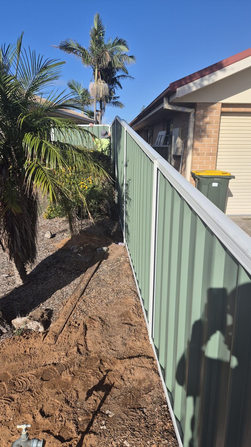 Fresh Colorbond fence installed by Xtreme Fencing